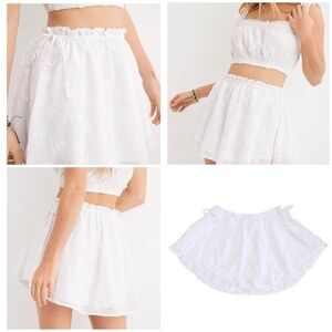 Aerie Floral Side Tie Eyelet in White Size Medium
